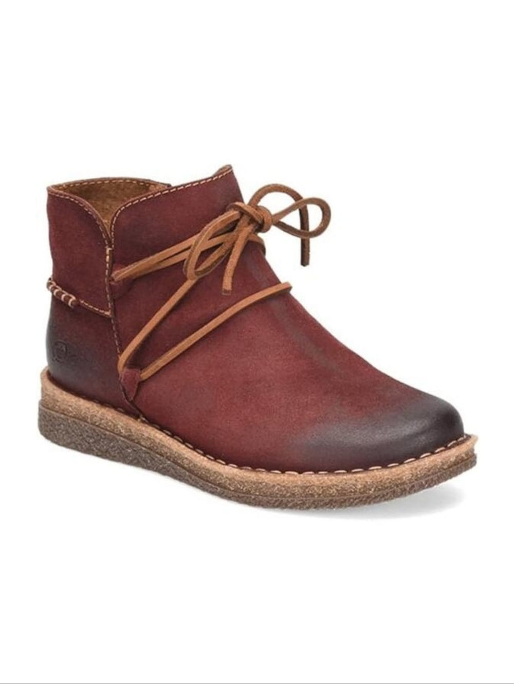 BORN Calyn Red Suede Leather Ankle Chukka Boots Brown Size 9.5